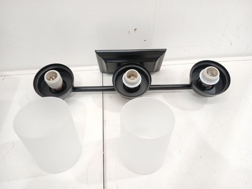 Bathroom Vanity Light Fixture with Frosted Glass - 20" - 60W - Black (Model: 33307BK) image 3