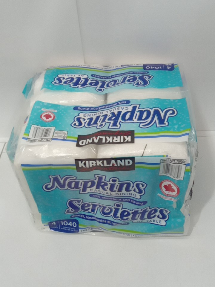 4 (260pk) Kirkland Casual Dining Napkins - 1-Ply - white (model: 738392) image 2