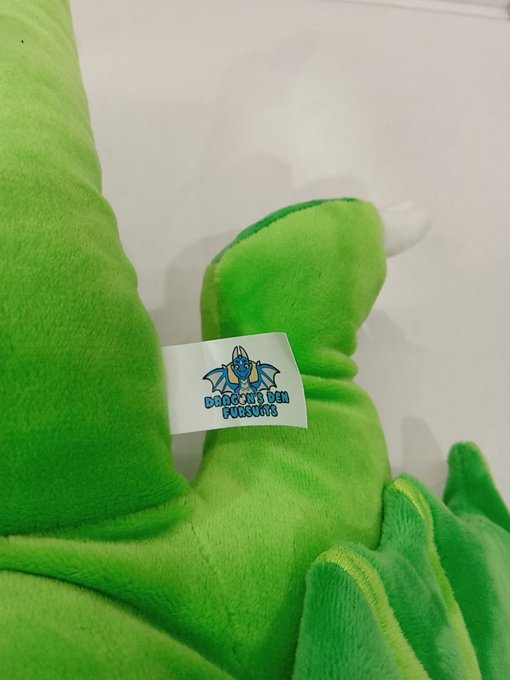DRAGONS DEN FURSUITS PLUSHY DRAGON - 24" - green image 4