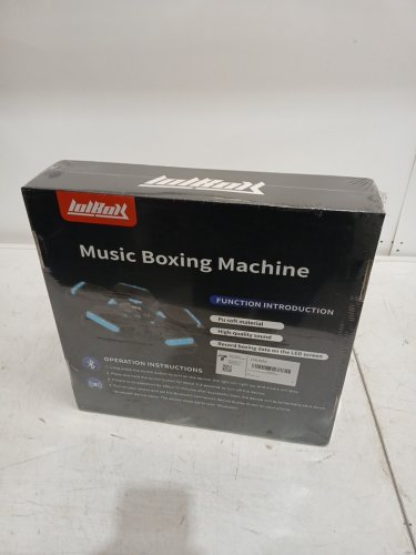 LOLBOX smart LED light music boxing pad trainer machine with gloves and wall mounted Velcro - 13.9" x 1.57" - black (model: FS-27) image 3