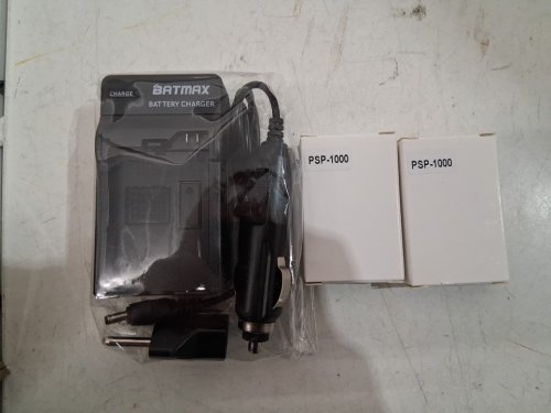 3pc BATMAX RePLACEMENT RECHARGEABLE BatterIES & charger for Sony PSP - 3600mAh - black image 2