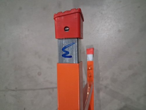 noliven foldable Work scaffolding with Adjustable Height 770lbs max - 70.8" x 15.2" x 36.2"-62" - Red (Model: Noliven-V2I-FZ0-NR5) image 3