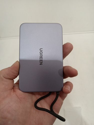 UGREEN Ultra-Slim Qi2 15W Magnetic Portable Wireless Power Bank - 10000mAh - Black - (Model: PB570) image 3