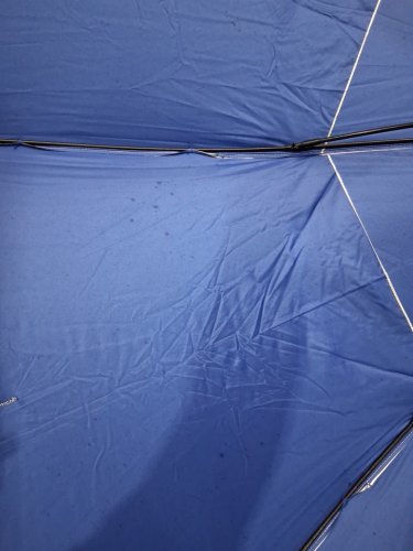 ninemax large UV protection golf umbrella - 68" x 43" - UPF 50 - silver/blue image 4
