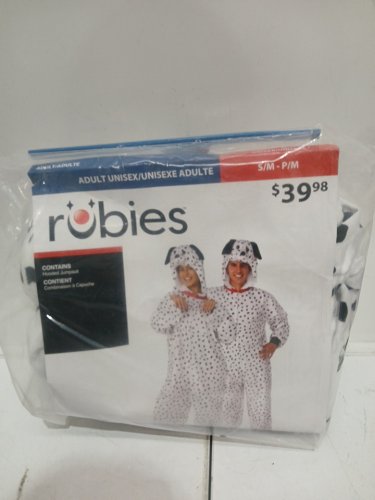 UNISEX RUBIES ADULT HOODED DALMATIAN JUMPSUIT - MEN'S SMALL / WOMEN'S MEDIUM - WHITE / BLACK (STYLE: 702800) image 2