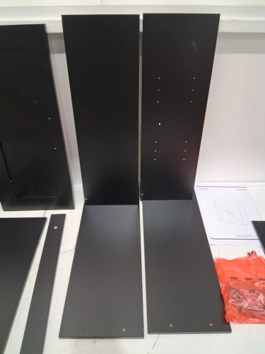 homeleke 3 tier adjustable wall mount storage cabinet - 21.6"x23.6"x7.9" - black - (model:BC55H) image 6