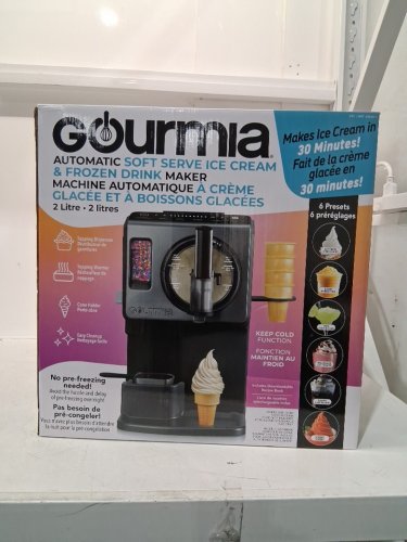 GOURMIA 6-IN-1 AUTOMATIC SOFT SERVE ICE CREAM AND FROZEN DRINK MAKER - 2L/2.11QT - BLACK (MODEL: GSI1060BK/4444017) image 2