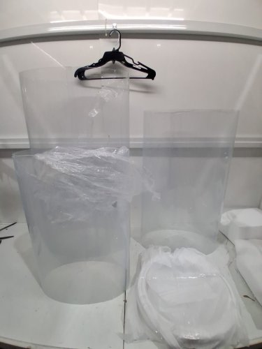 3PC transparent Round Cylinder Plinth Pedestal Wedding Flower Stands with PVC Lids - 23.6" / 29.5" / 35.4" - clear (model: LJL-8025) image 5