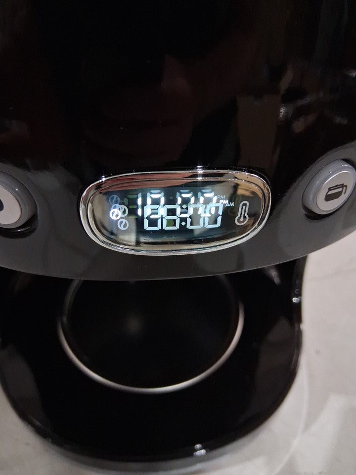 SMEG 1950's retro style digital display coffee maker - 10 cups - black (model: dcf02blus) image 9
