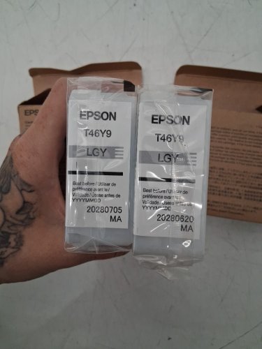 2 epson ultra chrome pro10 printer ink cartridge for sc-p900 surecolor photo printer - light gray (model: t46y9 image 4