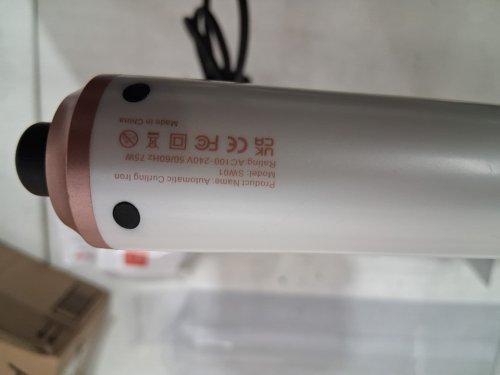 top4ever 3-in-1 automatic rotating hair curler with 3 sizes replaceable barrels - rose gold.(model: sw01). image 7