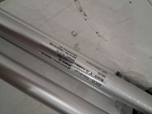 Adult bios adjustable aluminum crutches - Large for 5'10" - 6'6" - grey (model: 56035) image 3