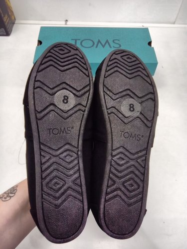 women's TOMS Classic Canvas Shoes - SIZE 8 - black (style: 3341138) image 3