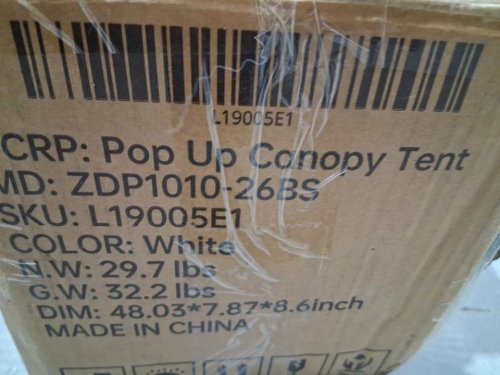 Real Relax  UV-Protective Waterproof Portable Pop Up Canopy Tent - 8FT X 8FT - WHITE (MODEL:zdp1010-26bs) image 5