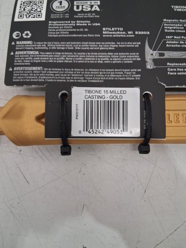 STILETTO Limited Edition TIBONE Titanium Milled Face Framing Hammer - 15oz - gold (model: STITIB15MC-CG) image 6