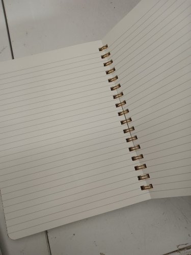 (Spiralbound) Lined Notebook "Good Things are Always Beginning" - 192 pages - White / Green image 4
