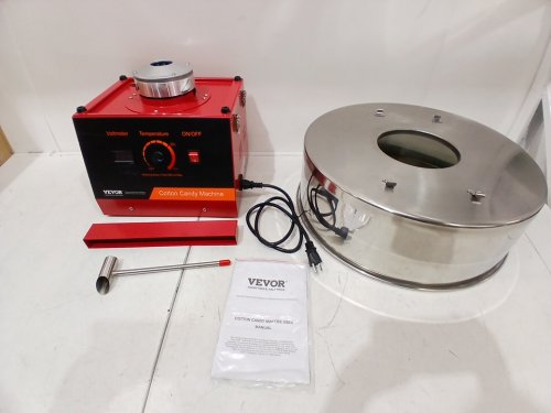 VEVOR ELECTRIC COMMERCIAL COTTON CANDY MACHINE WITH 19.7" diameter Stainless Steel Bowl with Sugar Scoop - 3.5oz - 1000W - red/steel (Model: MHTJXM01H) image 4