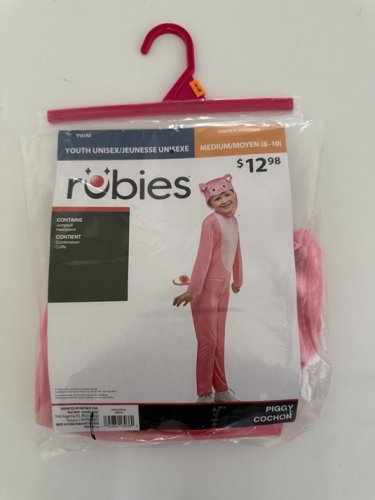 2PC GIRLS RUBIES PIGGY COSTUME - MEDIUM (8-10) - PINK (STYLE: 1000364) image 2