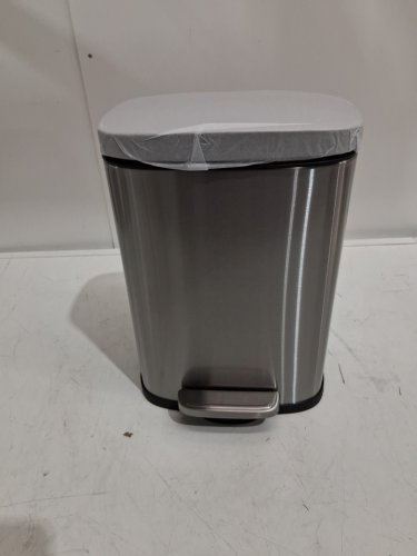 Amazon Basics Mini Rectangular Trash Can with Soft-Close Foot Pedal - 5L - STAINLESS STEEL (MODEL: B07PD3YST7) image 3