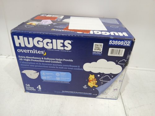 58PK HUGGIES OVERNITES DISPOSABLE DIAPERS - SIZE 4 (22-37LBS) - disney WINNIE THE POOH (model: 53598) image 2