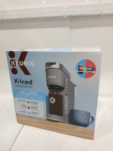 KEURIG K-SLIM + ICED K-ICED SINGLE SERVE COFFEE MAKER - ICE GREY (MODEL: K26F) image 2