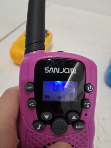 3pk kids sanjoin walkie talkies - 5.5" - blue/pink/yellow (model: t-388) image 4