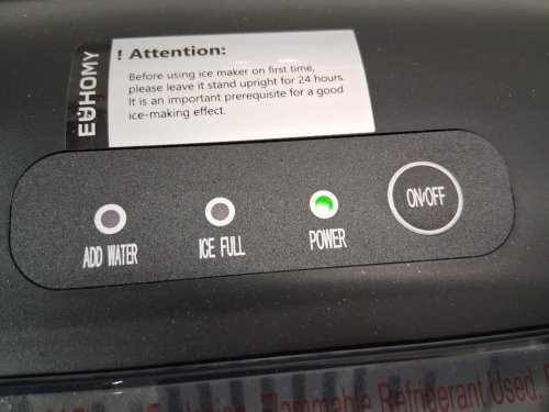 EUHOMY Countertop Ice Maker Machine - MAKES 26LB/Day - BLACK (MODEL: im-06d / IM001-Bbl-CAEH) image 6