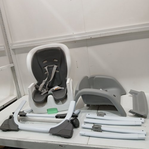 ingenuity SmartClean 6-in-1 Full Course High Chair with 5 point harness & 2 dishwasher safe trays - 50lb Capacity - Slate Grey/White (model: 16690/6581) image 4