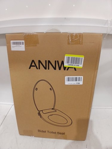 annwa NON-ELECTRIC bidet elongated toilet seat with Cleaning Dual Nozzle for Front & Rear Wash - white (style: PG303A-HPN) image 2
