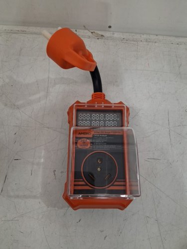 ameho RV Surge Protector - 30a - 16000 joules -orange/black image 3