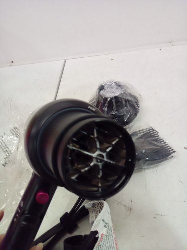 Wavytalk blown away ionic Hair Dryer with diffuser & concentrator attachments - BLACK/pink (MODEL: QL-5917BDC) image 5