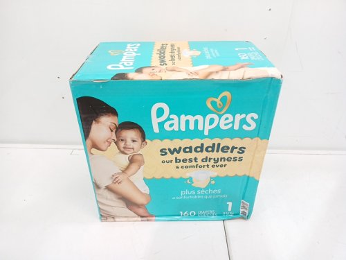 160PK PAMPERS SWADDLERS BEST DRYNESS DISPOSABLE DIAPERS - SIZE 1 (8-14LB) image 2