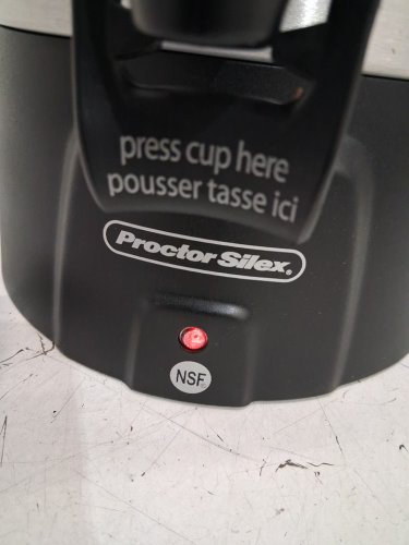 PROCTOR SILEX COMMERCIAL COFFEE URN - 100 CUP CAPACITY - STAINLESS STEEL/BLACK (MODEL: 45100CR) image 5