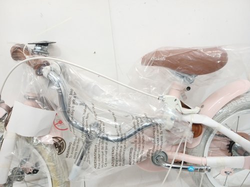 olakids kids bike with removable training wheels and adjustable seat - 14" - pink (model: ts10089pi-16) image 4