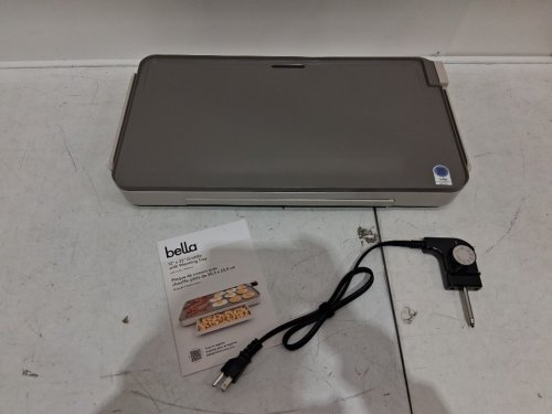 Bella Ceramic electric griddle for cooking at home - 12" x 22" - GREY (model: txg-621a) image 3