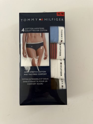4PK WOMEN'S TOMMY HILFIGER COTTON HIPSTERS SOFT STRETCH - MEDIUM - ASSORTED COLOURS (STYLE: 1133551) image 2