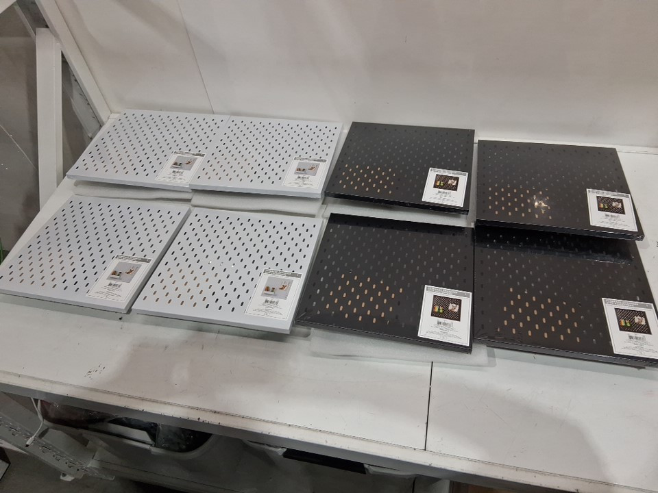8PK Target Square Pegboard Organizers - 11.5" x 11.5" - White and Black Assorted image 3