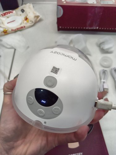 momcozy m5 smart wearable breast pumps with app control - white (model: bp380) image 11