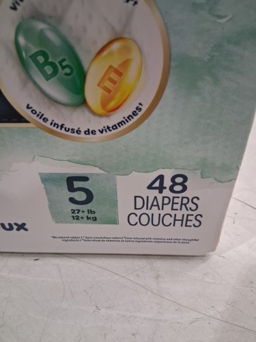 48PK PAMPERS DIAPERS PURE PROTECTION HYPOALLERGENIC BABY DIAPERS FOR SENSITIVE SKIN - FRAGRANCE FREE - SIZE 5 (27lb+) image 4