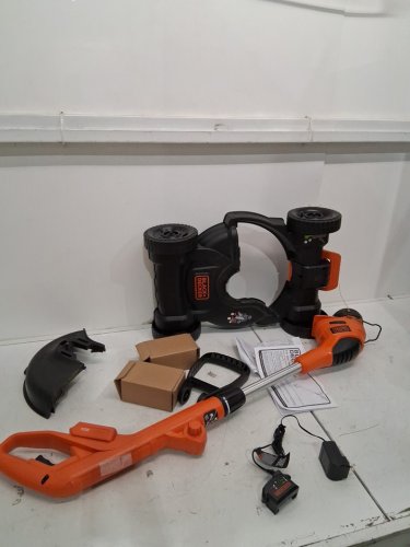 BLACK+DECKER 3-IN-1CORDLESS  STRING TRIMMER, EDGER, and LAWN MOWER with 2 batteries, and charger - 6.5 AMP - ORANGE/BLACK (MODEL : MTC220/lst220) image 3