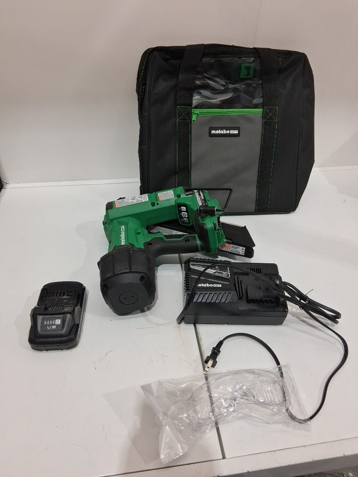 Metabo HPT Cordless 18V Angled Finish Nailer Kit with Rechargeable Battery, Charger, and Bag - 1.25" to 2.5" Angled Nails - Green/Black (Model: NT1865DMA(S)) image 3