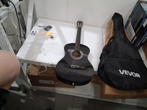 CLASSICAL GUITAR STARTER SET WOODEN ACOUSTIC GUITAR FOR BEGINNERS WITH CAPO, TUNER, AND CARRYING BAG - 38" - black (MODEL: M5831) image 2