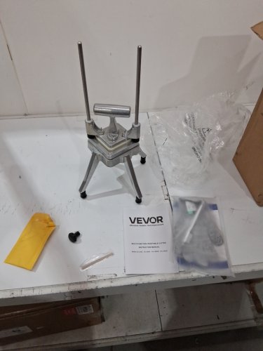 commercial vegetable and fruit cutter with grid blades for equal slices - stainless steel (MODEL: QTJ-J002) image 2