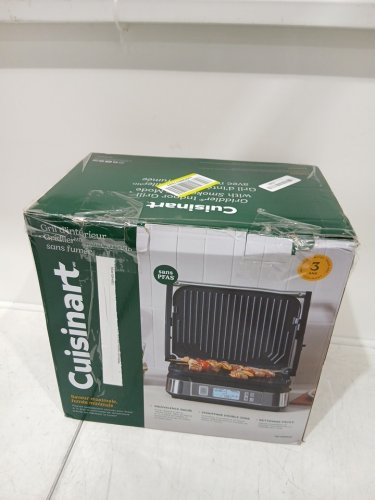 Cuisinart Contact Griddler LCD DISPLAY WITH SEAR FUNCTION & Smoke-Less Mode - 1500w - SILVER (MODEL: GR-6SC) image 2