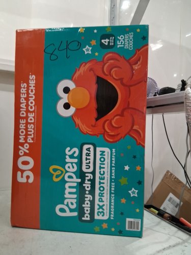 156pk Pampers Baby Dry Ultra Diapers - size 4 - elmo sesame street image 2