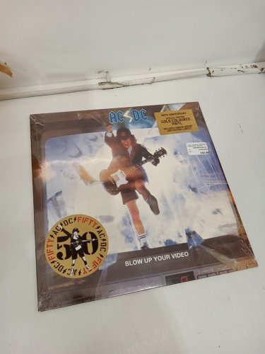 (1LP) ACDC "Blow Up Your Video" 50th Anniversary Special Edition Gold Coloured Vinyl Record image 2