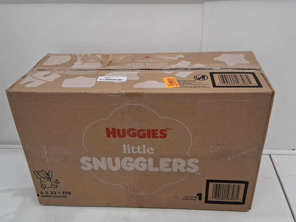 198PK Huggies Little Snugglers Baby Diapers - SIZE 1 (UP TO 14LB) - disney winnie the pooh (model: 56308) image 2
