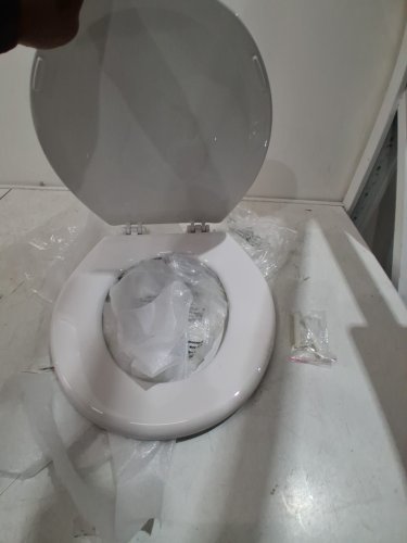 ROUND TOILET SEAT -15" - WHITE (MODEL: DSR-S-PLAIN/TAB) image 4