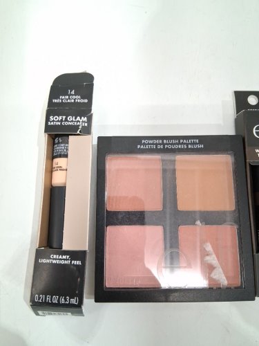 4 assorted elf makeup products - assorted  sizes, types and uses - concealer / powder blush palette / brow tint gel / liquid blush image 3