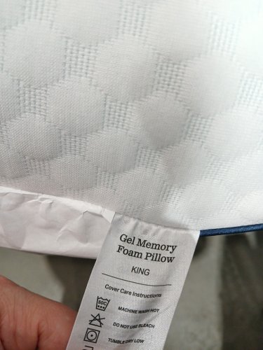 2PK GEL MEMORY FOAM PILLOW - king - WHITE image 4